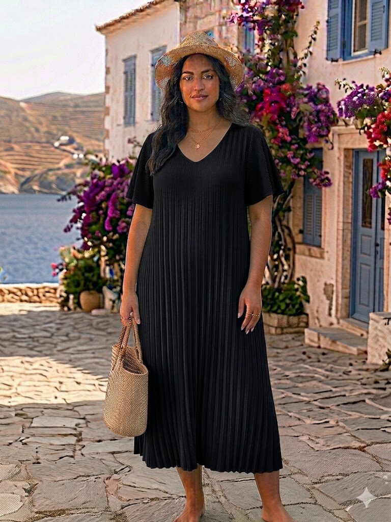 Miss Azur pliseerattu mekko