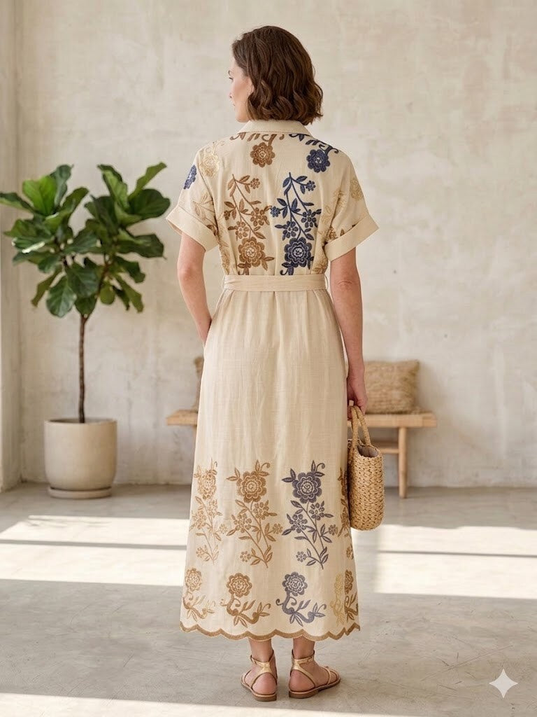 Miss Azur brodeerattu mekko 6495