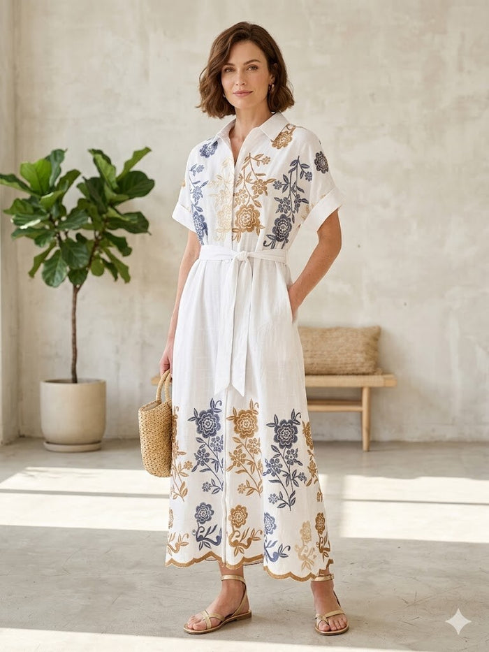 Miss Azur brodeerattu mekko 6495